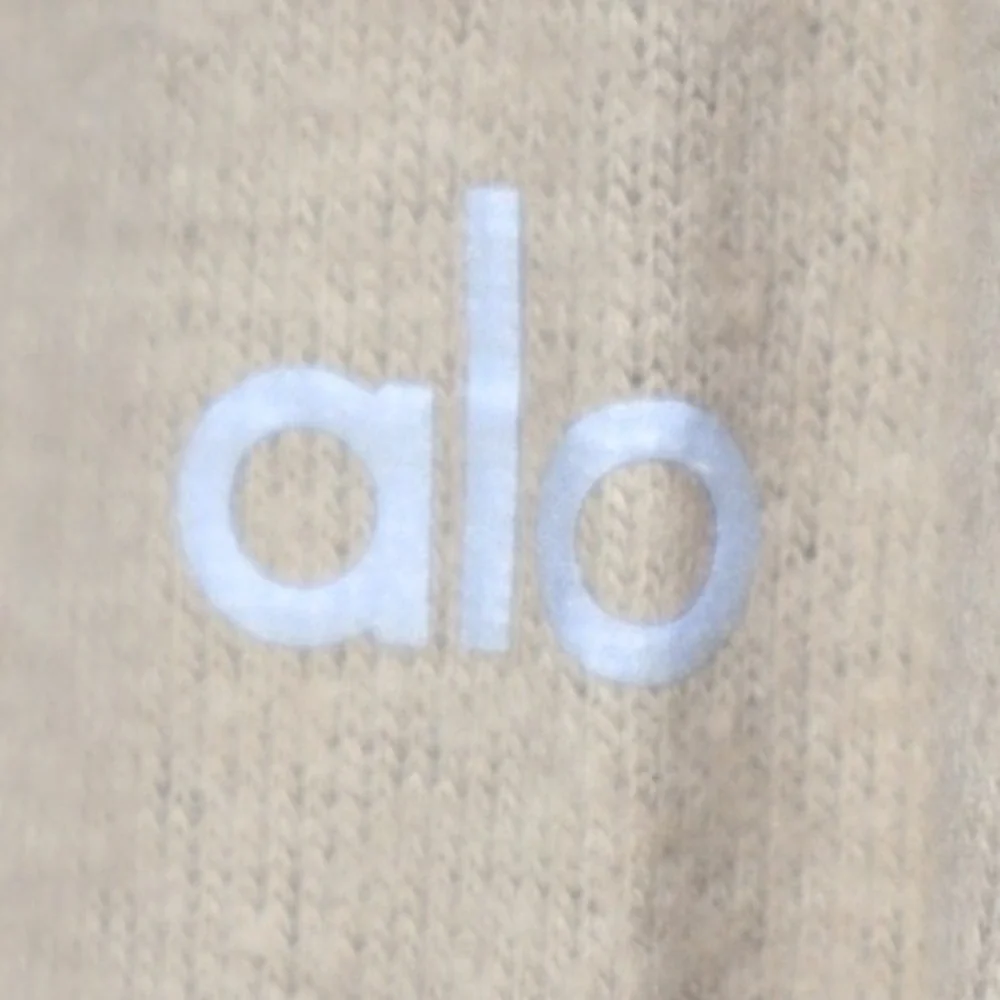 Alo Yoga Long Sleeve Pullover Women XS Relaxed Fit Beige‎ Crew Neck Athleisure
